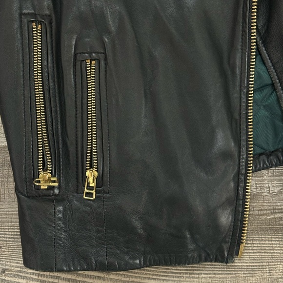 Genuine Leather Jacket with Gold Hardware - Picture 6 of 7